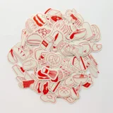 Pastane ve pastacılık temalı 94 adet kruvasan, kek, donut ve pastacı karakterli sticker paketi