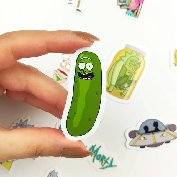 Rick and Morty sticker paketi 20 parça suya dayanıklı vinil etiket seti