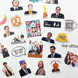 The Office sticker paketi 25 parça suya dayanıklı vinyl etiket seti
