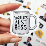 The Office sticker paketi 25 parça suya dayanıklı vinyl etiket seti