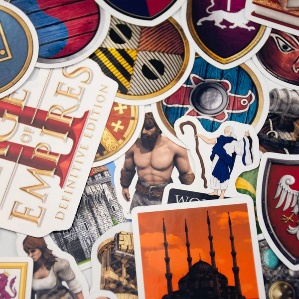Age of Empires 2 ikonik 82 parça mega sticker paketi - Baprile koleksiyonluk vinil stickerlar