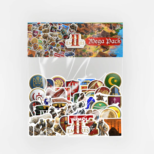 Age of Empires 2 ikonik 82 parça mega sticker paketi - Baprile koleksiyonluk vinil stickerlar