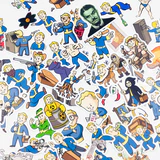 Fallout Mega Perks & More 71 parça suya dayanıklı vinyl sticker seti