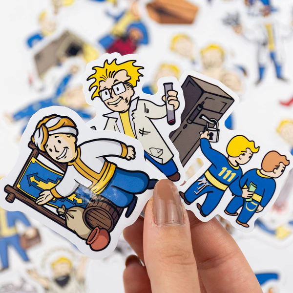 Fallout Mega Perks & More 71 parça suya dayanıklı vinyl sticker seti