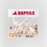 Baprile 80 parça suya dayanıklı kedi sticker seti