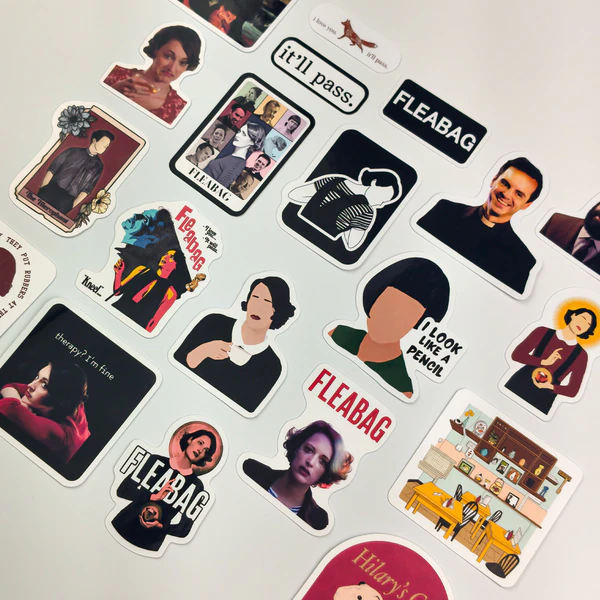 Fleabag Sticker Paketi 20 Parça Suya Dayanıklı Vinil Etiketler