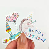 Happy Birthday Sticker Paketi 25 Parça Suya Dayanıklı Doğum Günü Etiket Seti