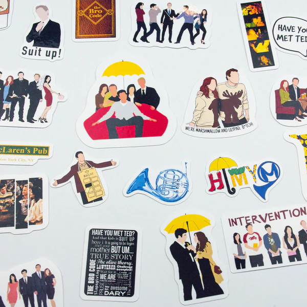 How I Met Your Mother 23 parça suya dayanıklı parlak vinil sticker seti