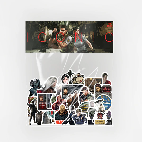 Resident Evil Iconic 32 parça suya dayanıklı vinyl sticker paketi