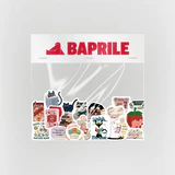 Kitap temalı 20 parça suya dayanıklı vinil sticker paketi Baprile