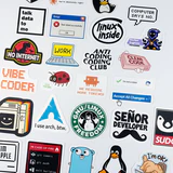 Yazılımcı Laptop Sticker Paketi 27 Parça Suya Dayanıklı Developer Etiket Seti
