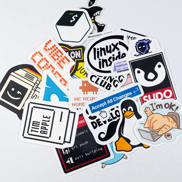 Yazılımcı Laptop Sticker Paketi 27 Parça Suya Dayanıklı Developer Etiket Seti