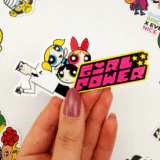 Powerpuff Girls mega sticker paketi 46 parça suya dayanıklı etiket seti