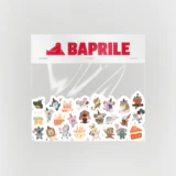 Sevimli hayvanlar doğum günü temalı 25 parça suya dayanıklı vinil sticker paketi