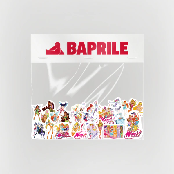 Winx Club karakterlerinin olduğu 26 parça suya dayanıklı vinil sticker seti