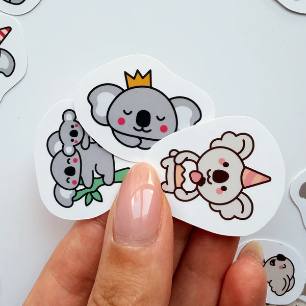 Sevimli Koalalar 80 Parça Suya Dayanıklı Sticker Paketi