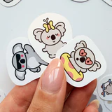 Sevimli Koalalar 80 Parça Suya Dayanıklı Sticker Paketi