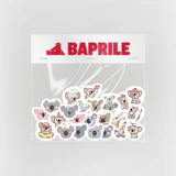 Sevimli koala desenli 80 parça suya dayanıklı vinyl sticker seti