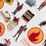 Team Fortress 2 TF2 33 parça suya dayanıklı parlak vinil etiket seti