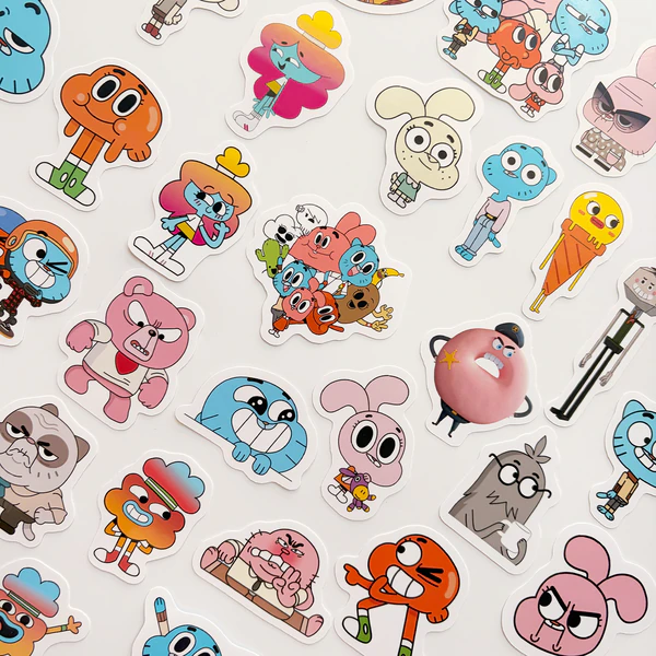 Gumball 40 Parça Suya Dayanıklı Parlak Vinil Sticker Paketi