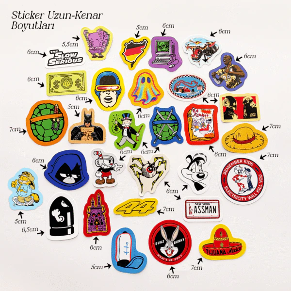 The Dump IV Eğlenceli Sticker Koleksiyonu 30 parça etiket seti