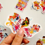 Winx Club 26 Parça suya dayanıklı parlak vinil etiket sticker seti