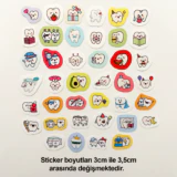 Sevimli Dişler 40 Parça Suya Dayanıklı Parlak Vinyl Sticker Paketi