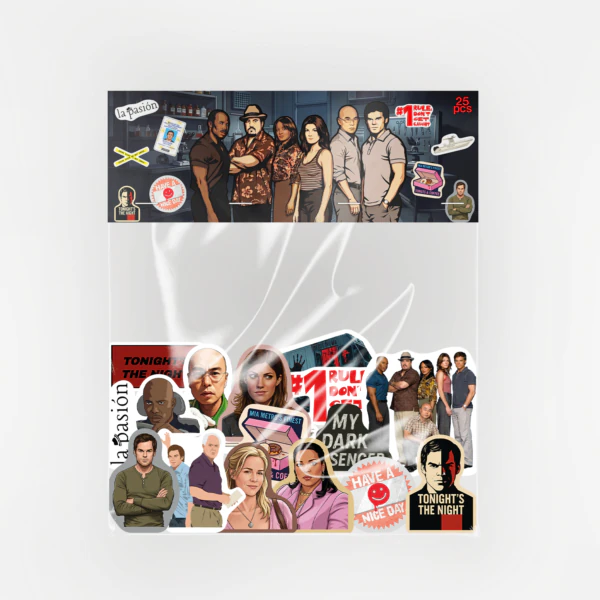 Dexter 25 Parça Suya Dayanıklı Parlak Vinil Sticker Paketi