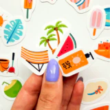 Renkli Yaz Tatili Temalı 73 Parça Mix Sticker Paketi