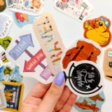 Tatil ve seyahat temalı 30 parça suya dayanıklı vinil sticker seti