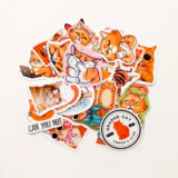 Turuncu Kediler 27 Parça Sticker Paketi Suya Dayanıklı Etiket Seti