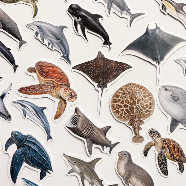Baprile Marine Life 30 adet deniz canlısı sticker paketi
