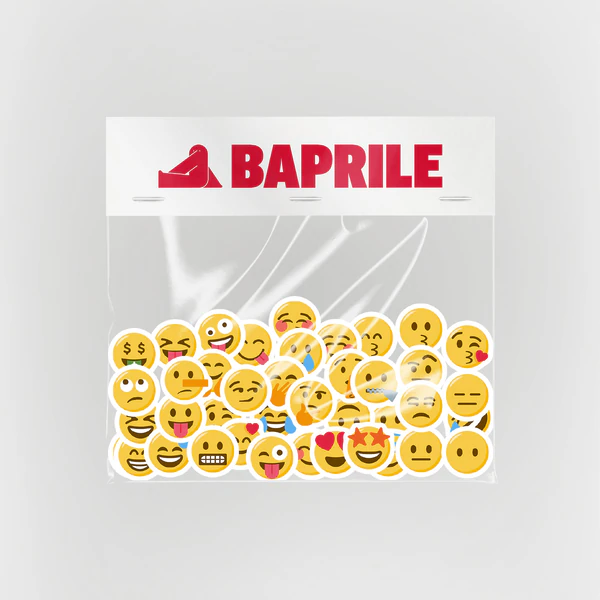 Emojiler Mix Duygu Yüz İfadeleri 96 Adet Suya Dayanıklı Vinyl Sticker Paketi Baprile