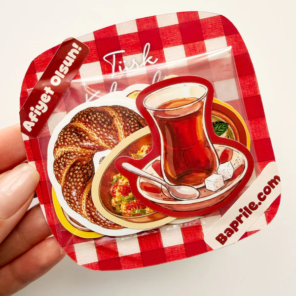 Türk Kahvaltısı 15 adet kahvaltılık vinil sticker seti
