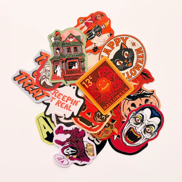Halloween Cadılar Bayramı korku temalı 21 adet suya dayanıklı vinil sticker paketi