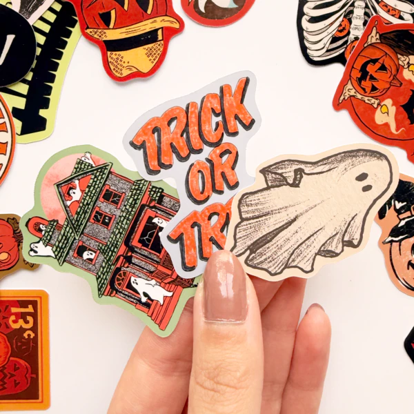Halloween Cadılar Bayramı korku temalı 21 adet suya dayanıklı vinil sticker paketi
