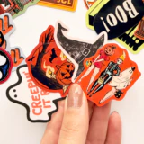 Halloween Cadılar Bayramı korku temalı 21 adet suya dayanıklı vinil sticker paketi