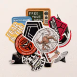 Bilim kurgu film temalı 17 adet sticker paketi laptop termos telefon etiketi