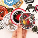Bilim kurgu film temalı 17 adet sticker paketi laptop termos telefon etiketi