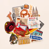 Almanya temalı 27 adet suya dayanıklı vinil sticker seti