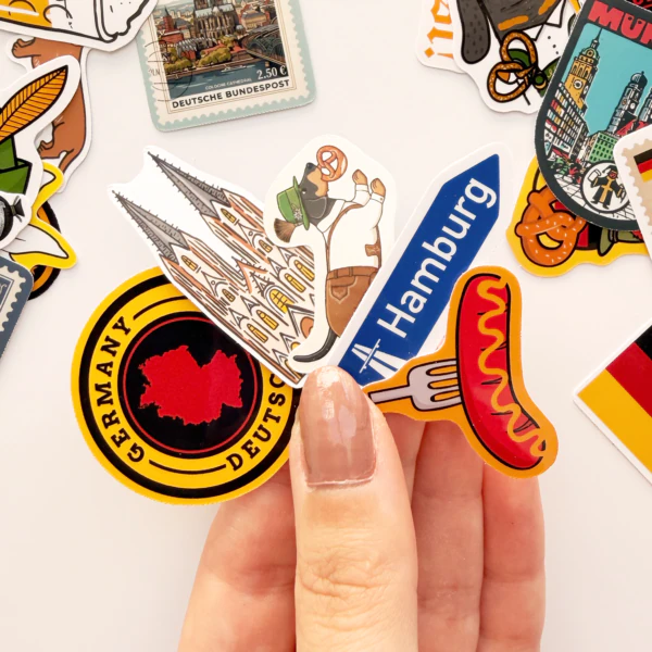 Almanya temalı 27 adet suya dayanıklı vinil sticker seti