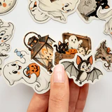 Cadılar Bayramı sevimli hayalet temalı 20 adet sticker paketi
