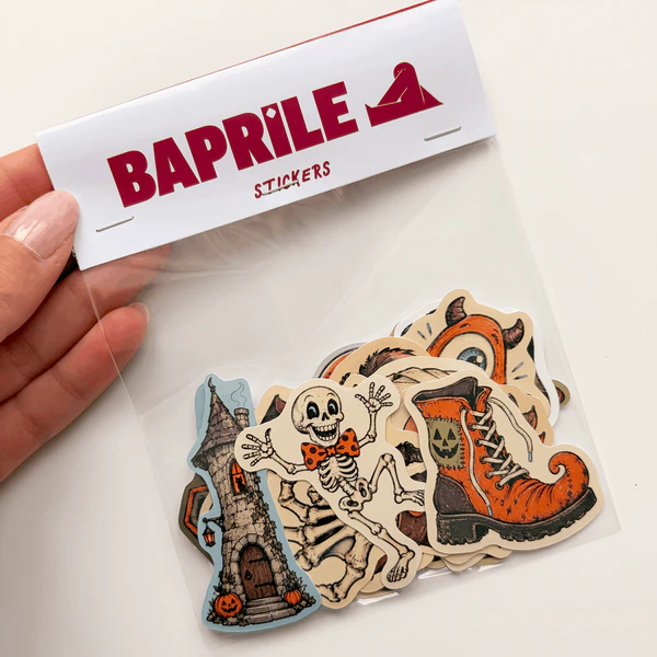 Halloween Cadılar Bayramı sevimli canavarlar temalı 20 adet sticker seti