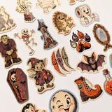 Halloween Cadılar Bayramı sevimli canavarlar temalı 20 adet sticker seti