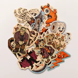Halloween Cadılar Bayramı sevimli canavarlar temalı 20 adet sticker seti