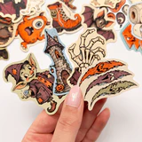Halloween Cadılar Bayramı sevimli canavarlar temalı 20 adet sticker seti