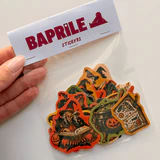 Halloween Cadılar Bayramı cadı temalı 23 adet sticker paketi etiket seti