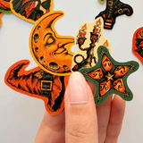 Halloween Cadılar Bayramı cadı temalı 23 adet sticker paketi etiket seti